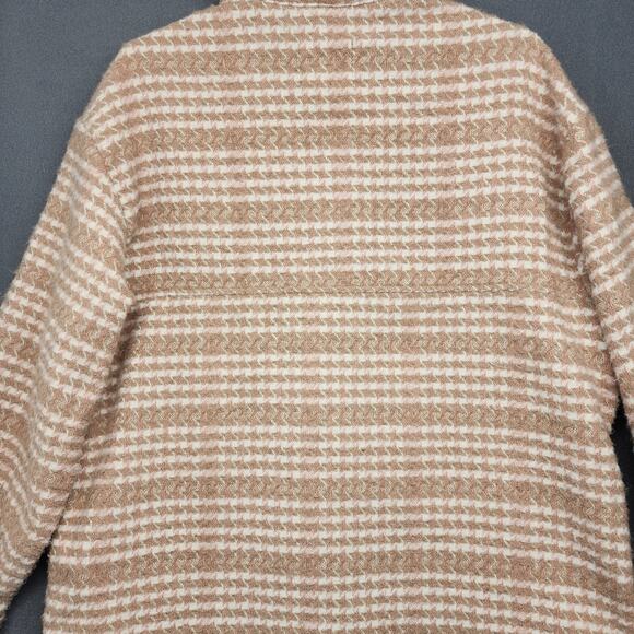 Jade Ivory 26 International Shacket Shirt Jacket Women Large Neutral Houndstooth - Picture 13 of 13